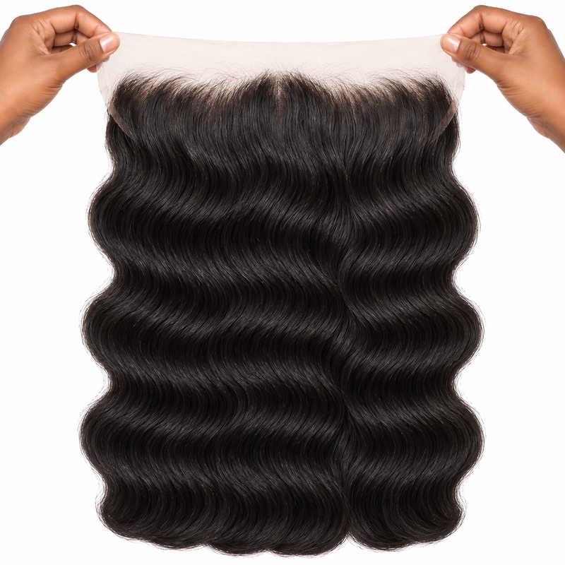 Natural Body Wave 13X4 Frontal Lace Closures