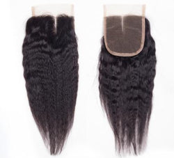 Mongolian Textured Straight 5x5 Lace Closures