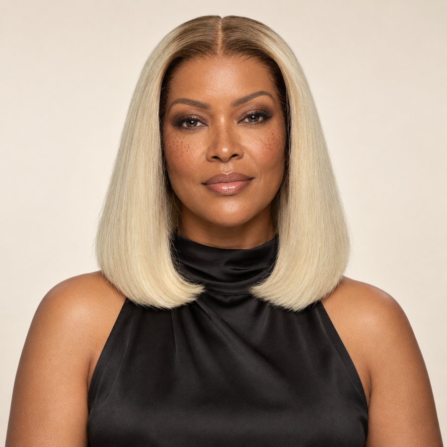 AVH Extensions | ASHLEE | Model wearing Ready-to-Wear wig