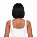 CARDI wig back view on model — AVH Extensions