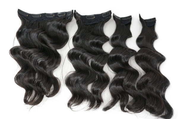 Raw Natural Wave Clip Ins